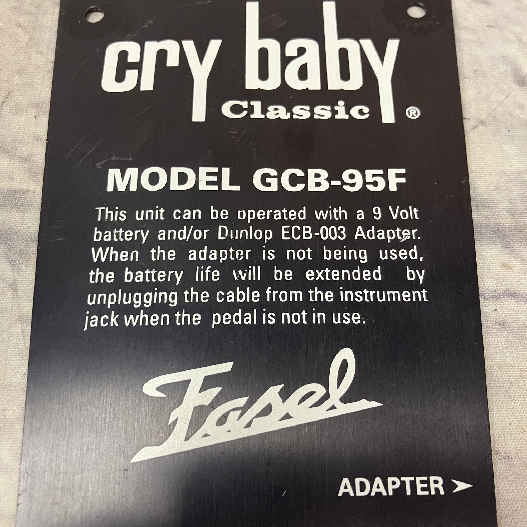 Dunlop GCB-95F Crybaby Base Plate