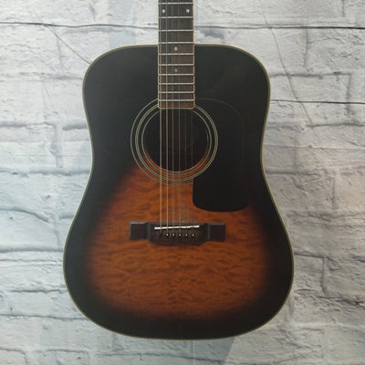 Washburn D-100sb Acoustic Guitar Flame Top