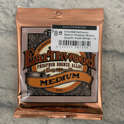 Ernie Ball Earthwood Medium Phosphor Bronze Acoustic Strings 13 - 56