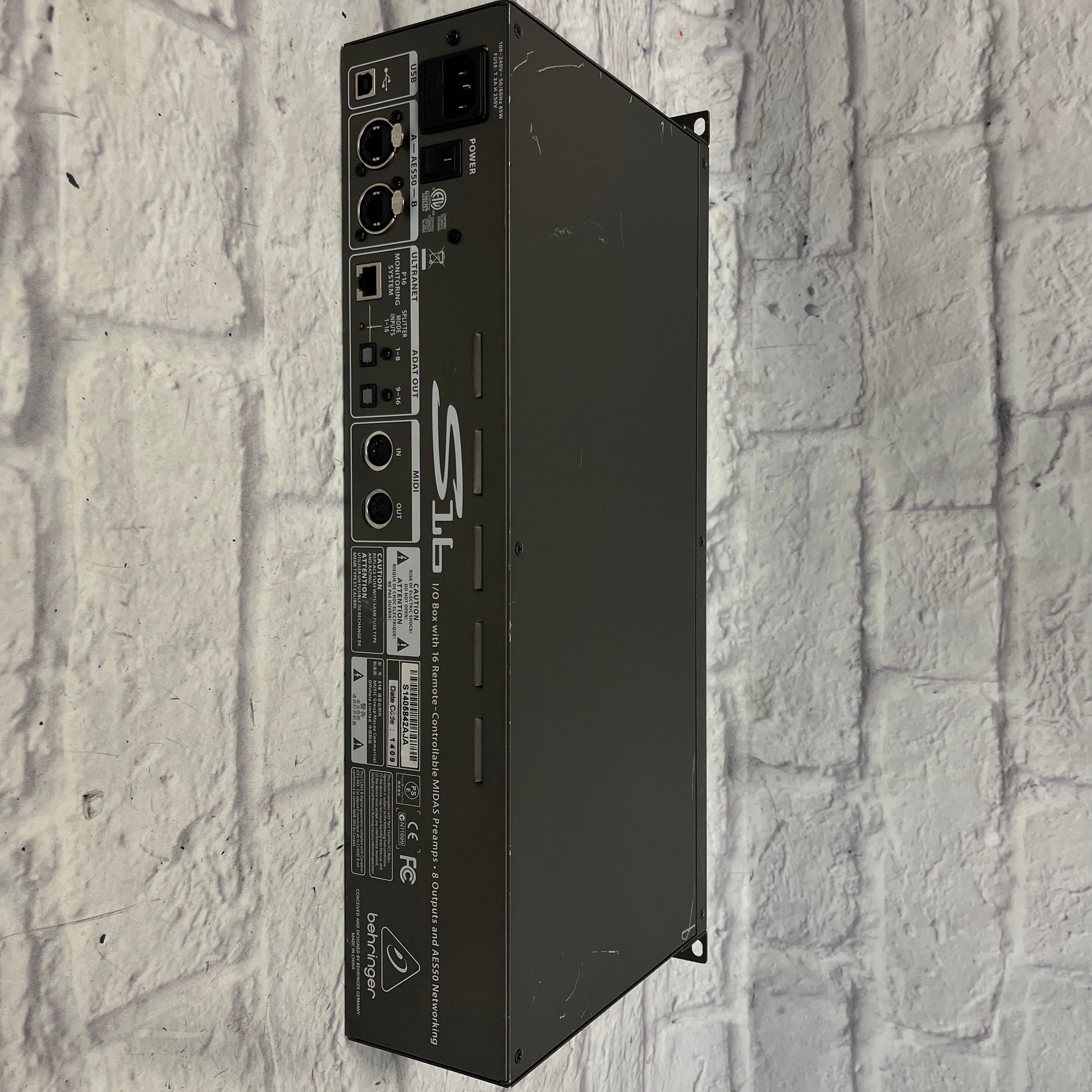 Behringer S16 I/O Box with Midas Preamps