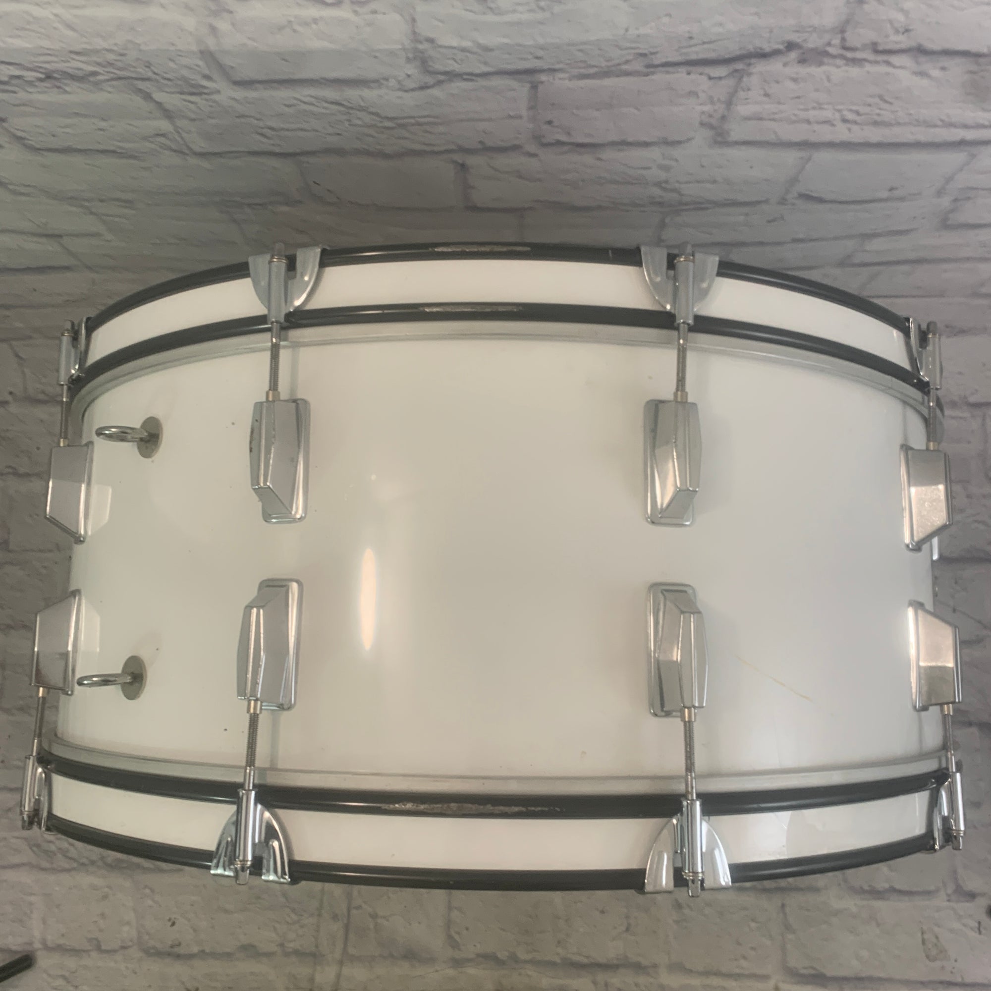 CB Percussion White 26" Marching Bass Drum