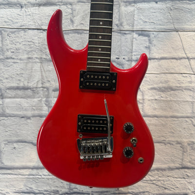 Memphis S2TR 1980s Cherry Red Electric Guitar - AS IS