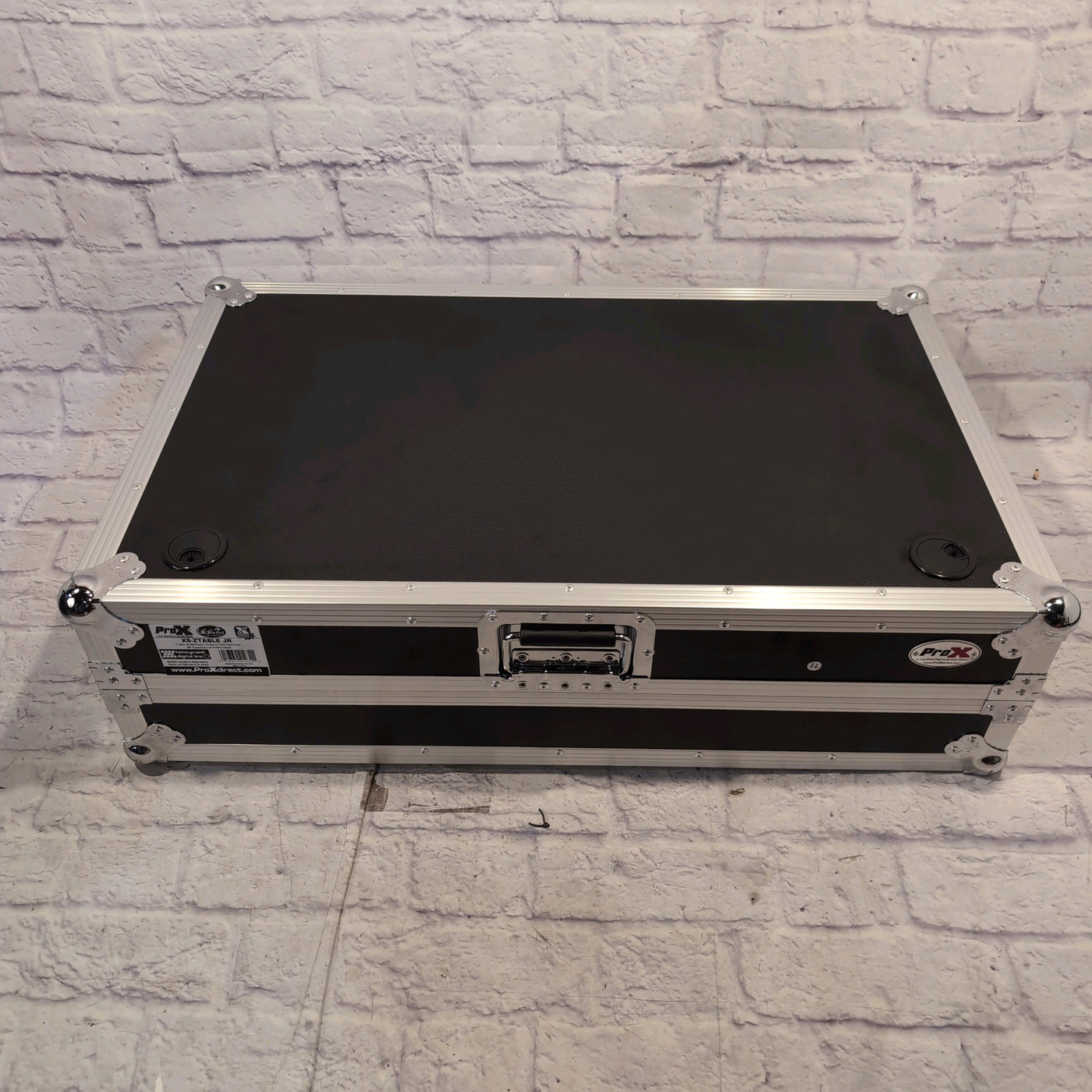 ProX XS-ZTABLEBL JR Portable Z-Style DJ Table Flight Case w/ Handles Wheels Black