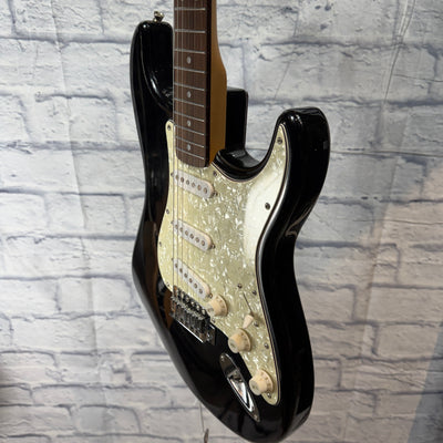 Fender Starcaster Strat SSS - Black Sparkle Electric Guitar