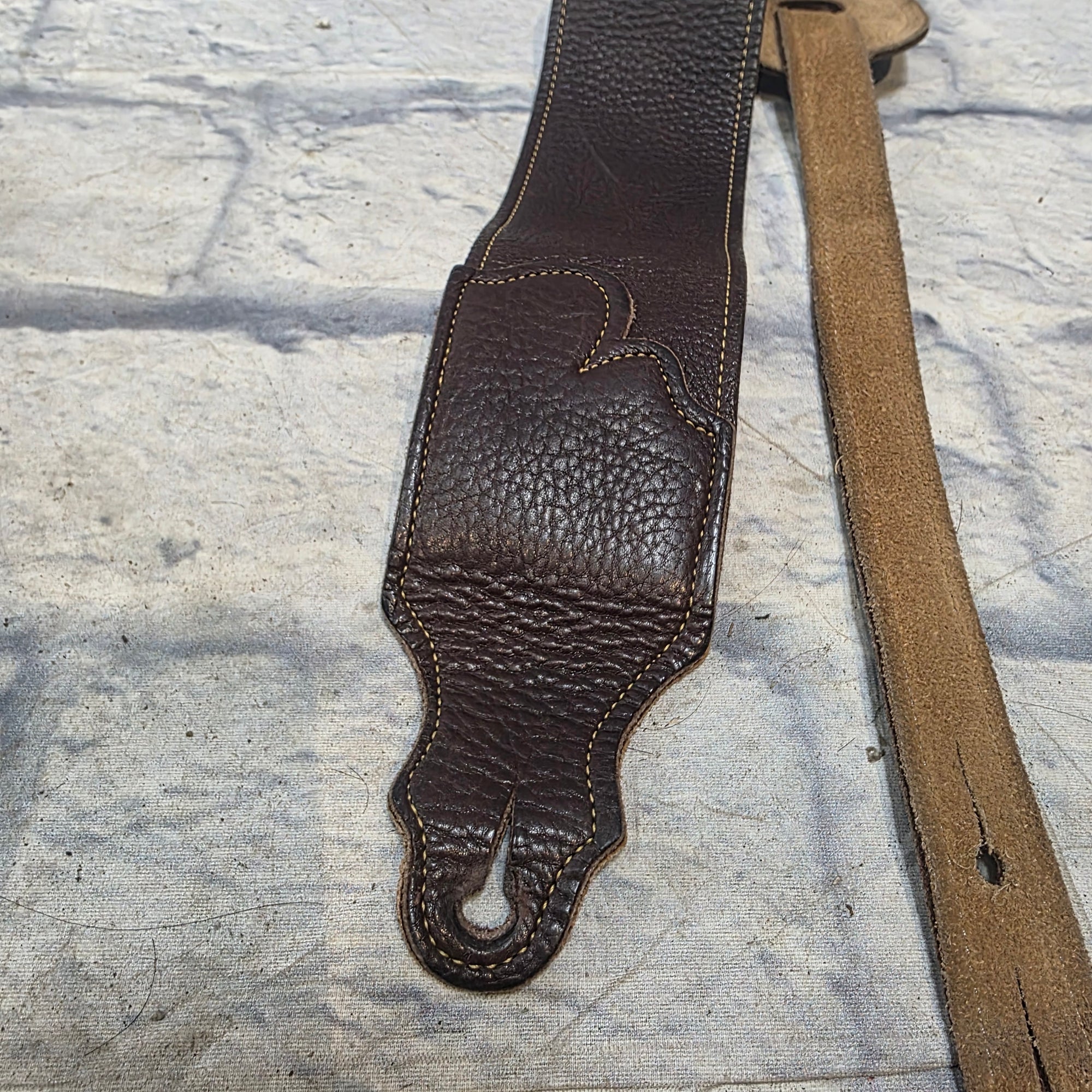 Franklin Straps 3" Chocolate Glove / Gold Stitching  Strap
