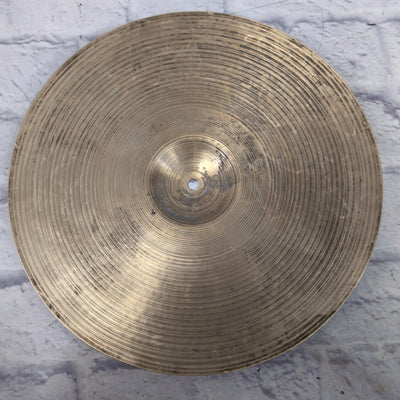 Vintage 50s Avedis Zildjian 15" Small Stamp Hi-Hat Cymbal 1957 - 1960 1400g