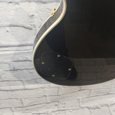 Unknown Ebony Les Paul Custom Style Guitar