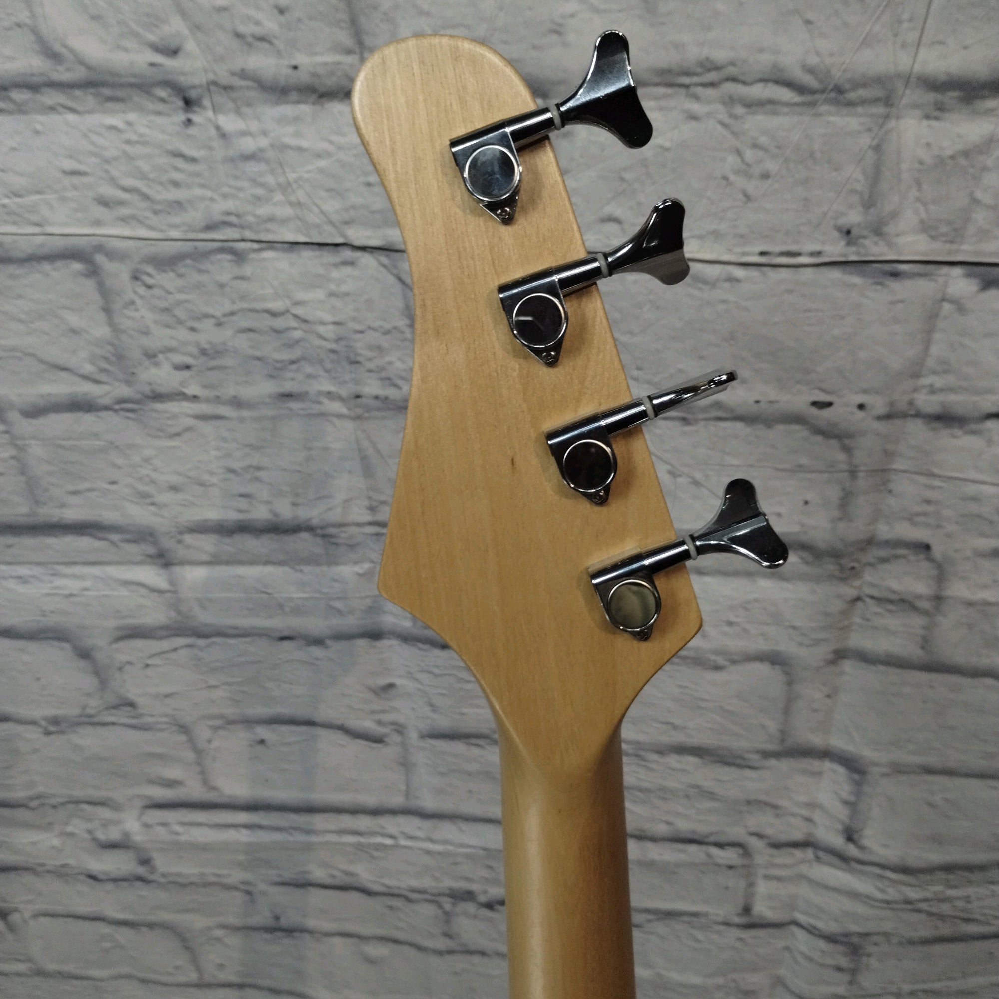 Glarry GP Bass White W/ Block Inlays