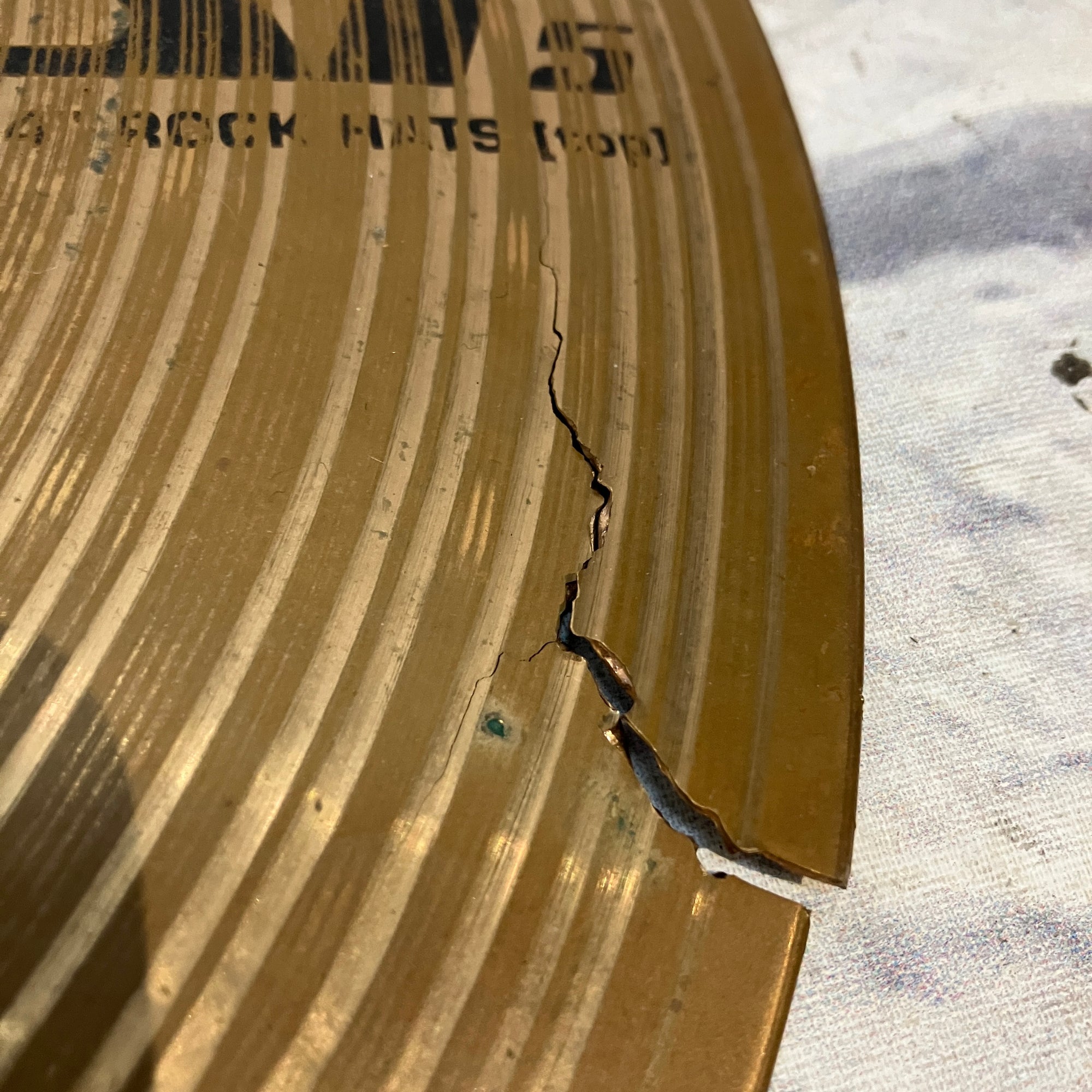 Paiste PST5 14" Rock Hi Hat Top Cymbal CRACKED