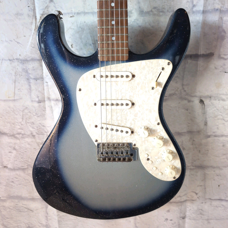 Danelectro Innuendo DanoBlaster Electric Guitar with Built in Effects - Midnight Blue Sparkle.