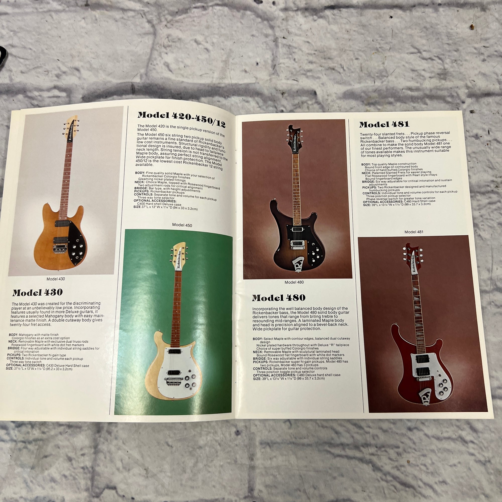 Rickenbacker 1981 50th Anniversary Guitar Catalog plus Foil Sticker