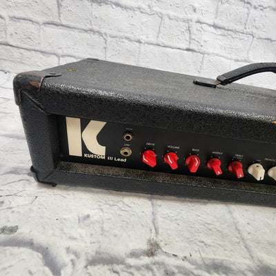 Kustom Lead 3 Guitar Head Reverb Out Guitar Amp Head