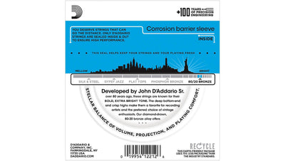 D'Addario EJ11 Light 80/20 Bronze Acoustic Strings 12-53