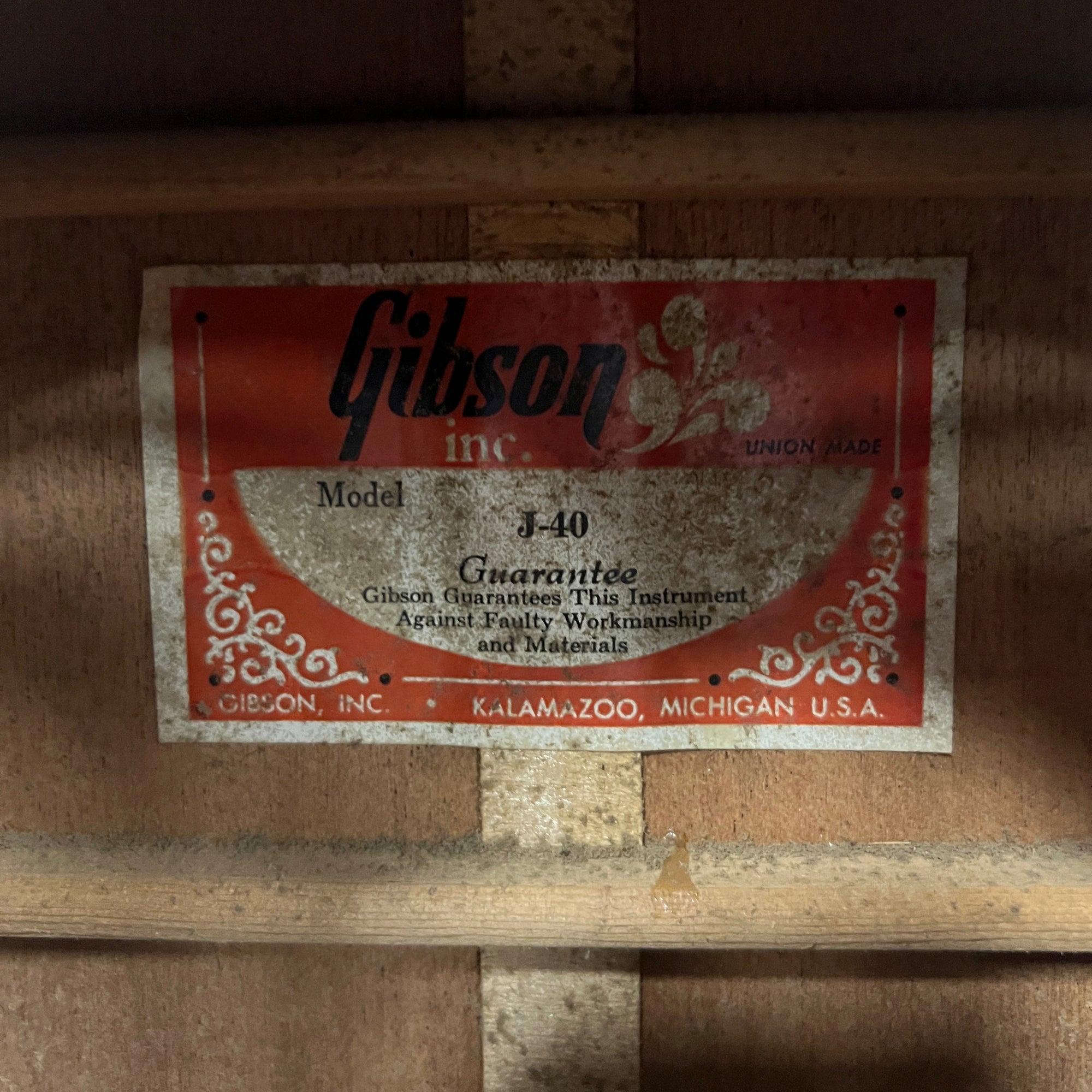 Gibson Vintage J40 Luthier Project Square Shoulder
