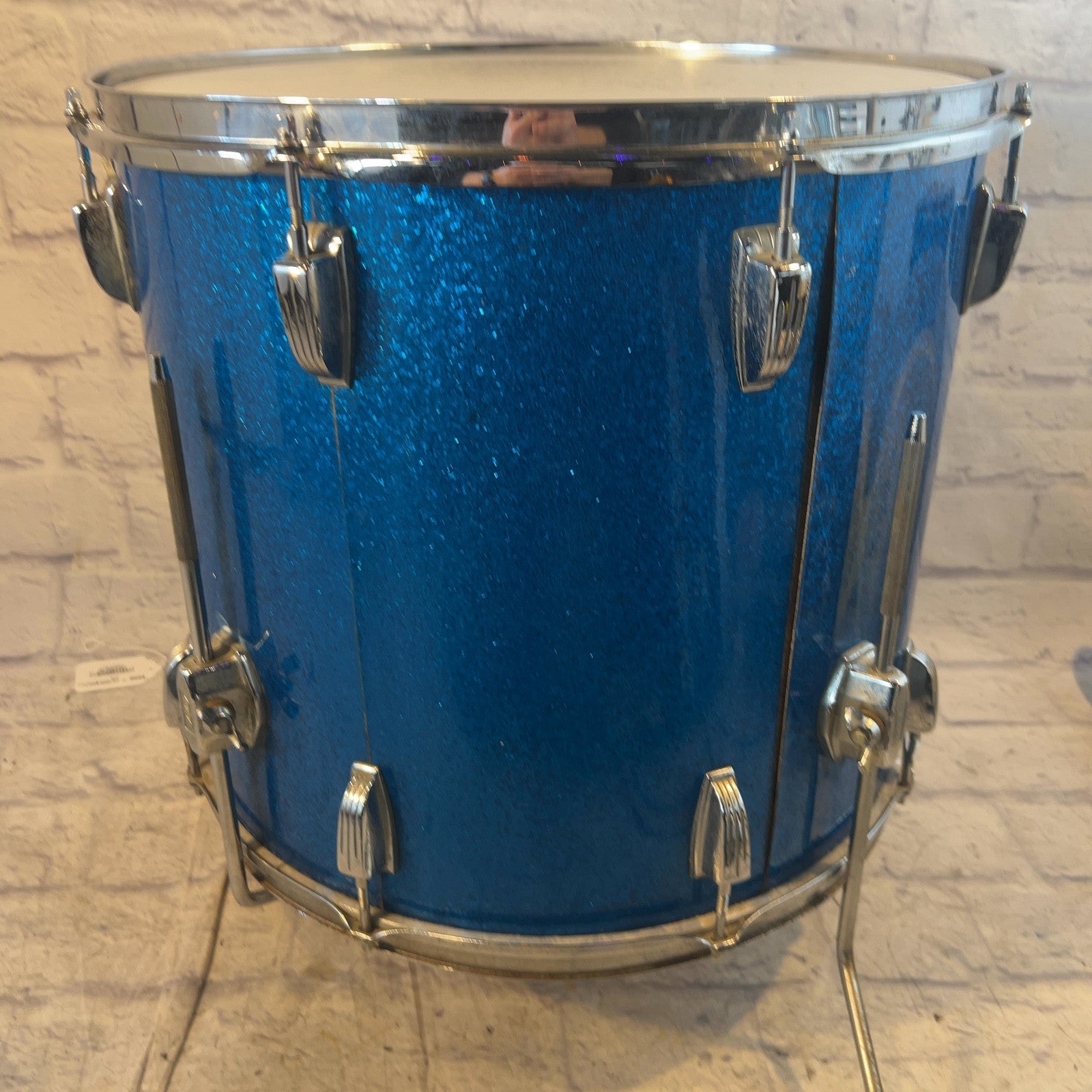 Ludwig 18x16 Vintage 1970 Blue Sparkle Floor Tom