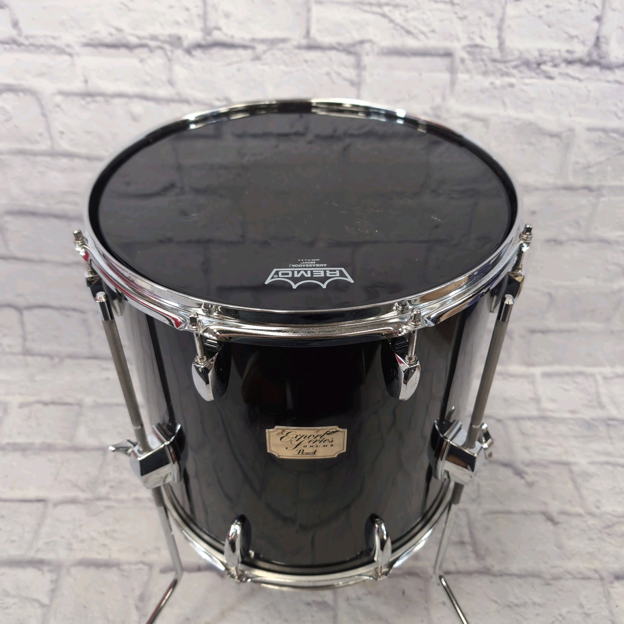 Pearl 14 Export Floor Tom Black 14x14