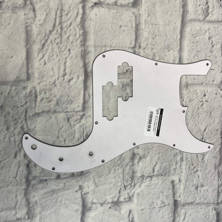 Glarry P-Bass Pickguard 3-Ply White Black White