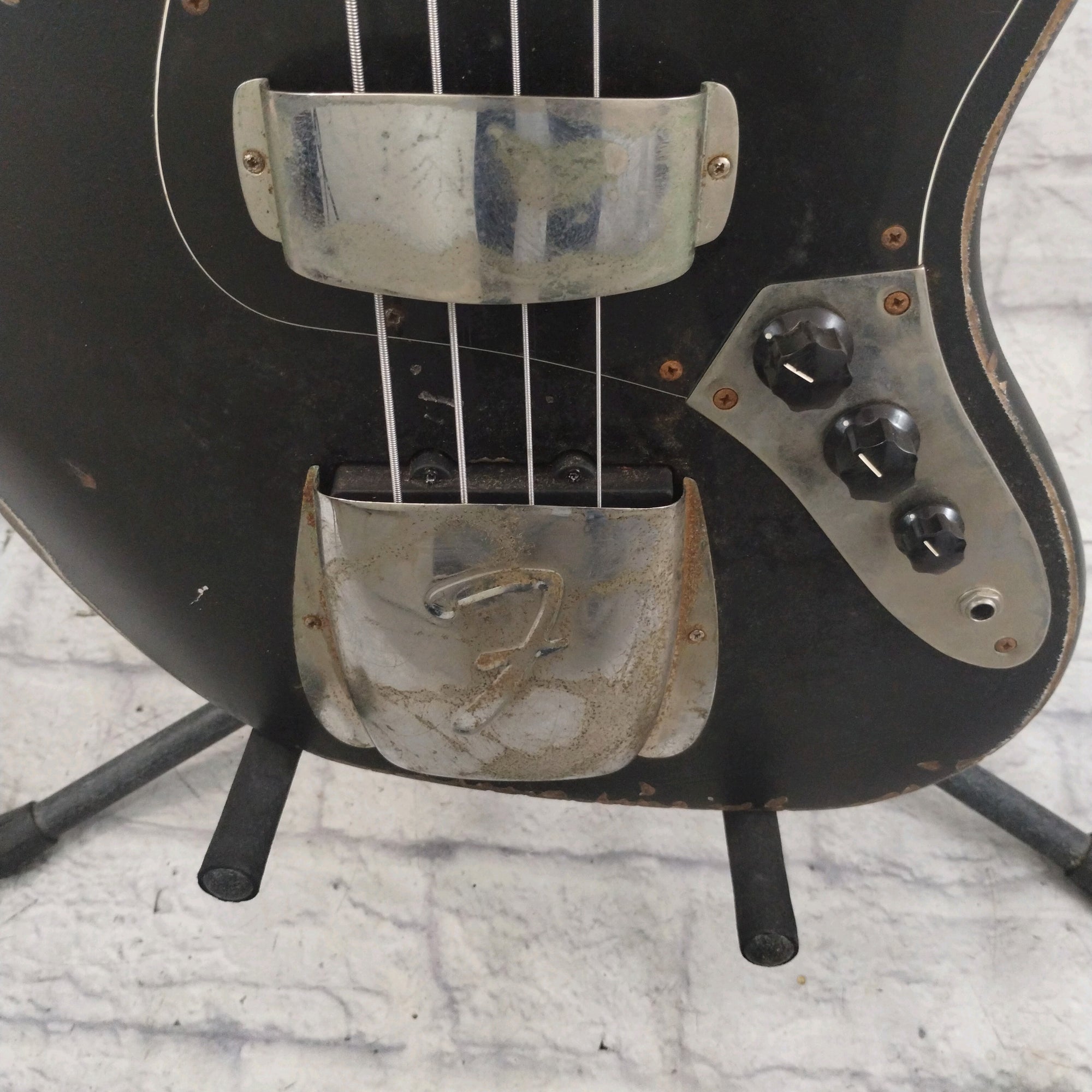Unknown 70's "Fender" Jazz Bass Black W/ Case