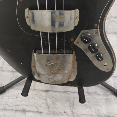 Unknown 70's "Fender" Jazz Bass Black W/ Case