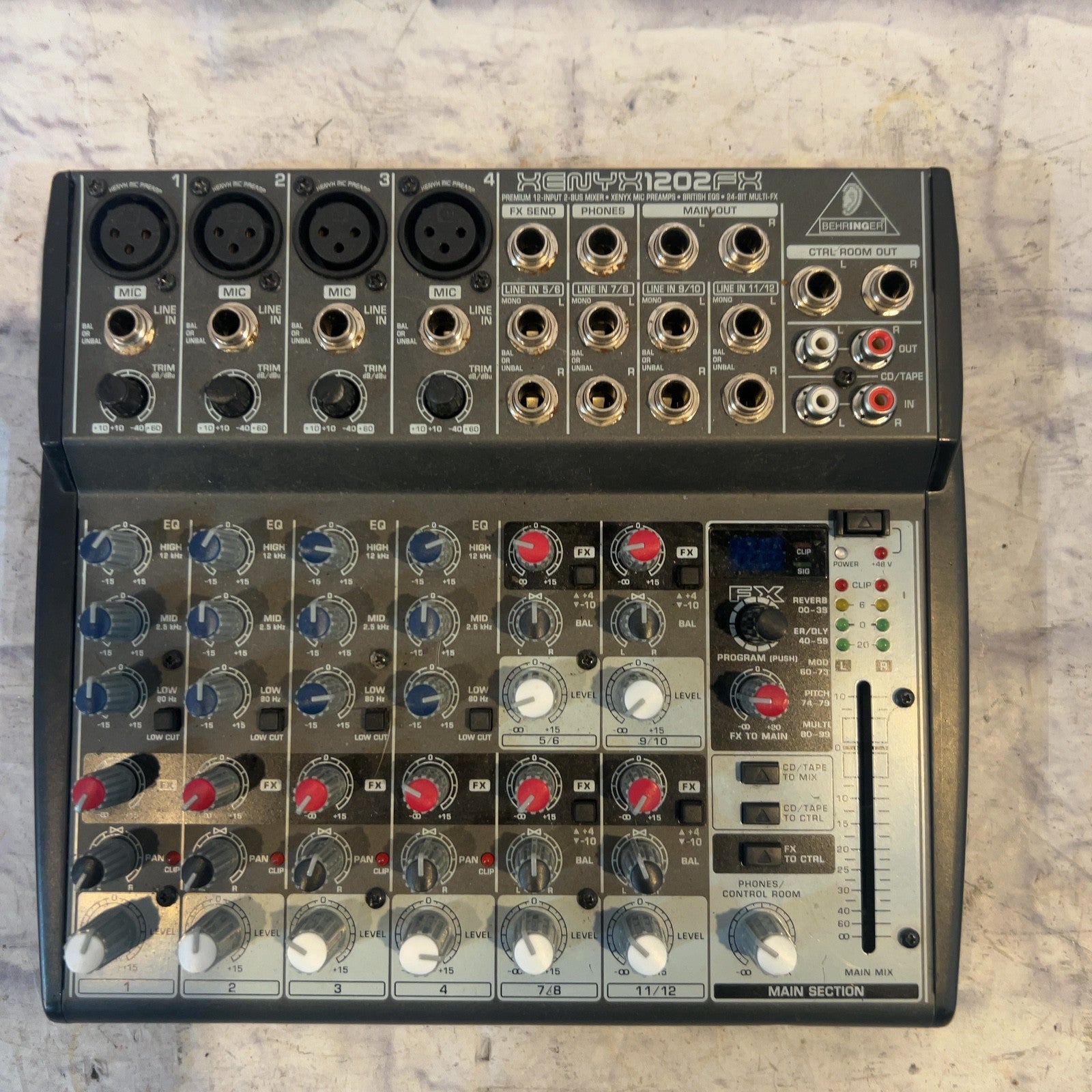 Behringer Xenyx 1202FX Mixer with Power Supply