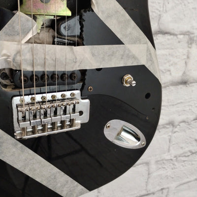 Premier Black Frankenstrat Electric Guitar