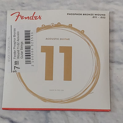 Fender Phosphor Bronze Wound 11-52 Acoustic Guitar Strings