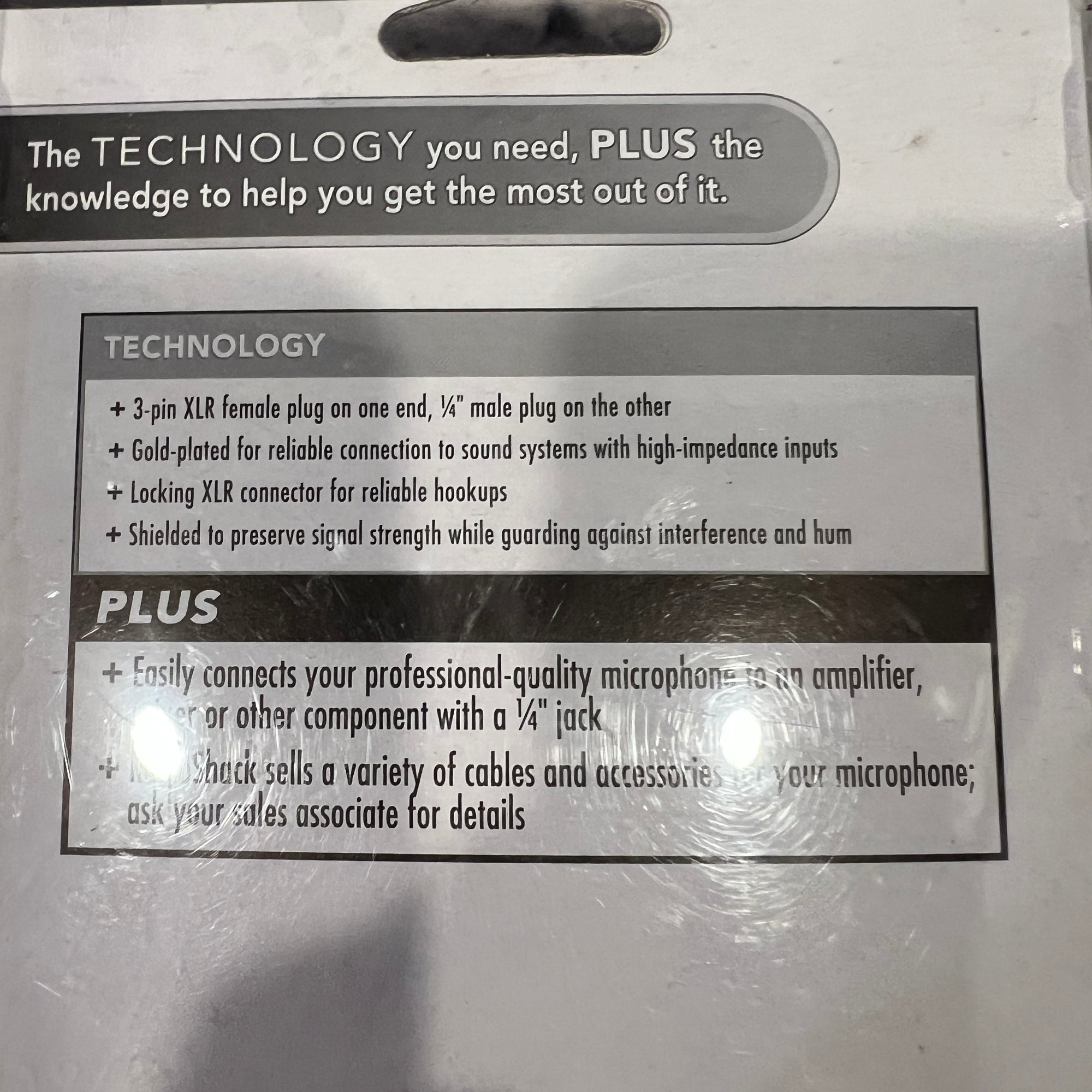 Radio Shack 15' XLR - 1/4" Cable