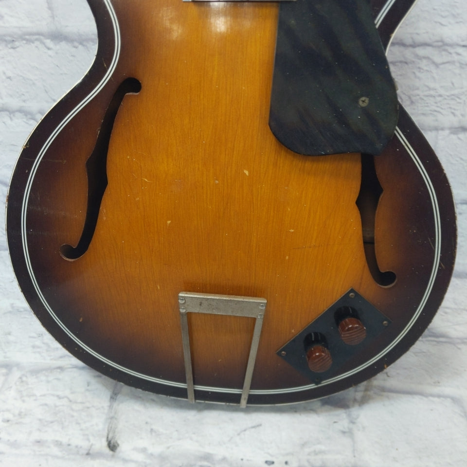 Regal Arch Top Acoustic Project with Dearmond Hershey Bar Pickup