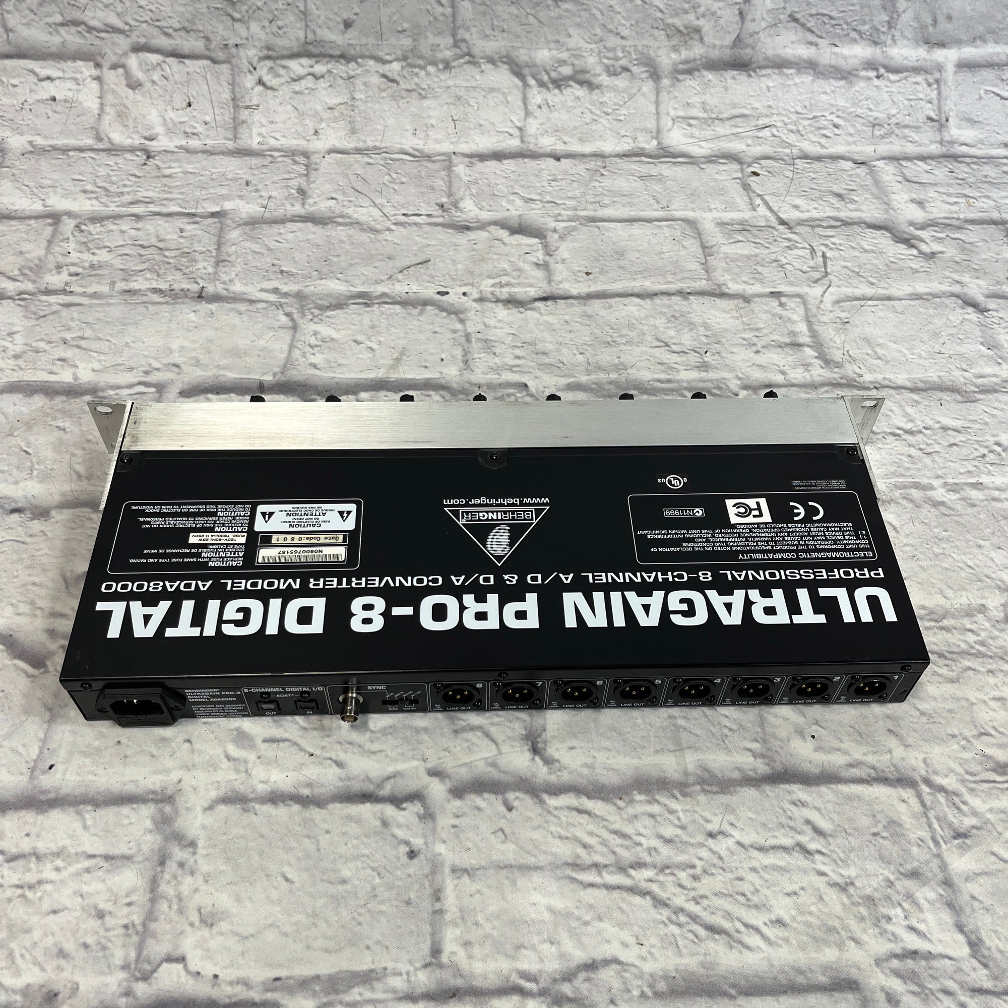 Behringer Ultra Gain Pro 8 ADA8000 8 Preamp Strip