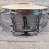 Ludwig L-404 Acrolite 5x14" 8-Lug Aluminum Snare Drum with Rounded Blue/Olive Badge