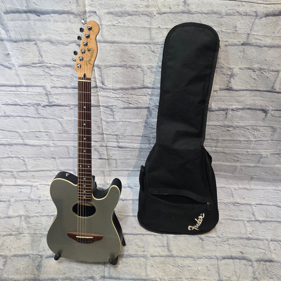 Fender Telecoustic Silver Sparkle Acoustic Guitar