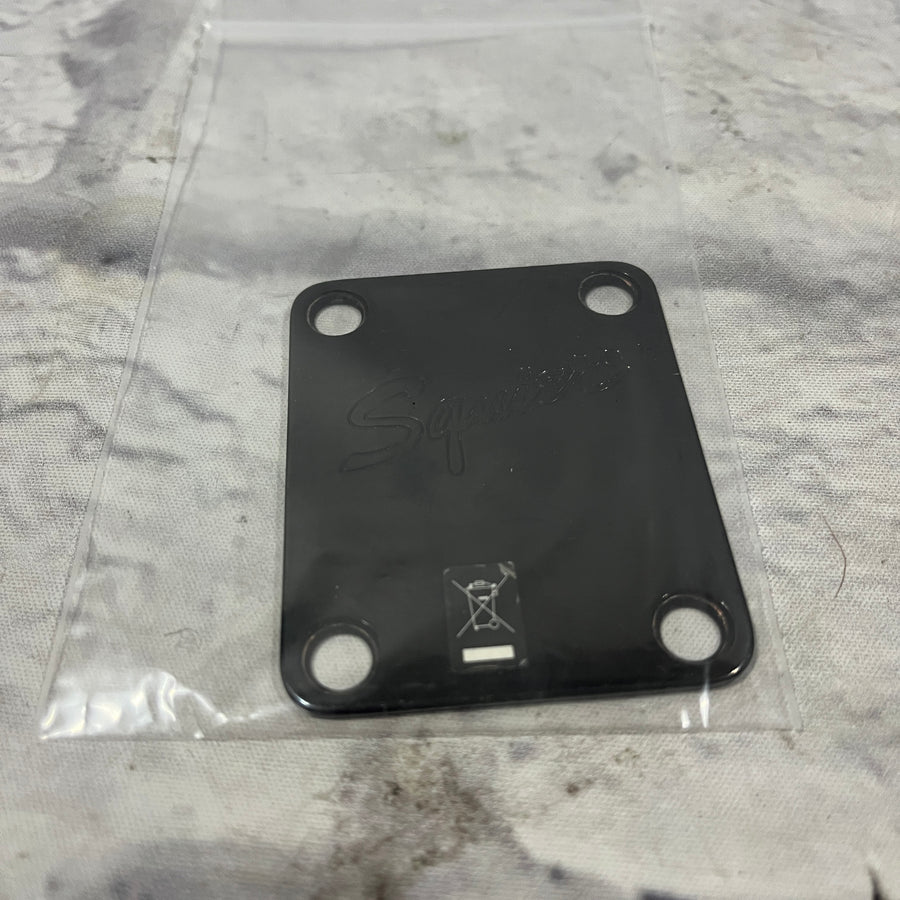 Squier Neck Plate For Guitar (Black)