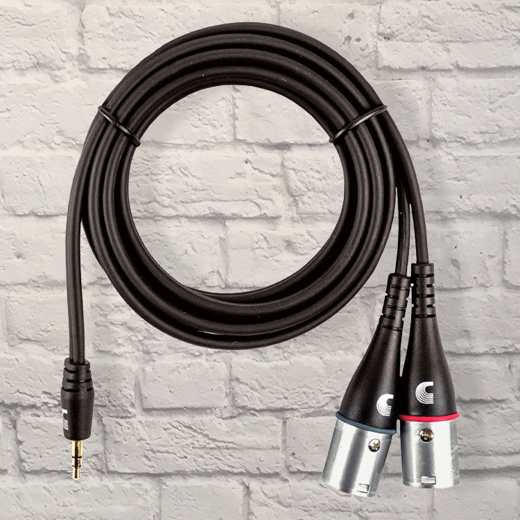 D'Addario 6FT Stereo 1/8 Male Aux to Dual Male XLR Cable PW-MPXLR-06