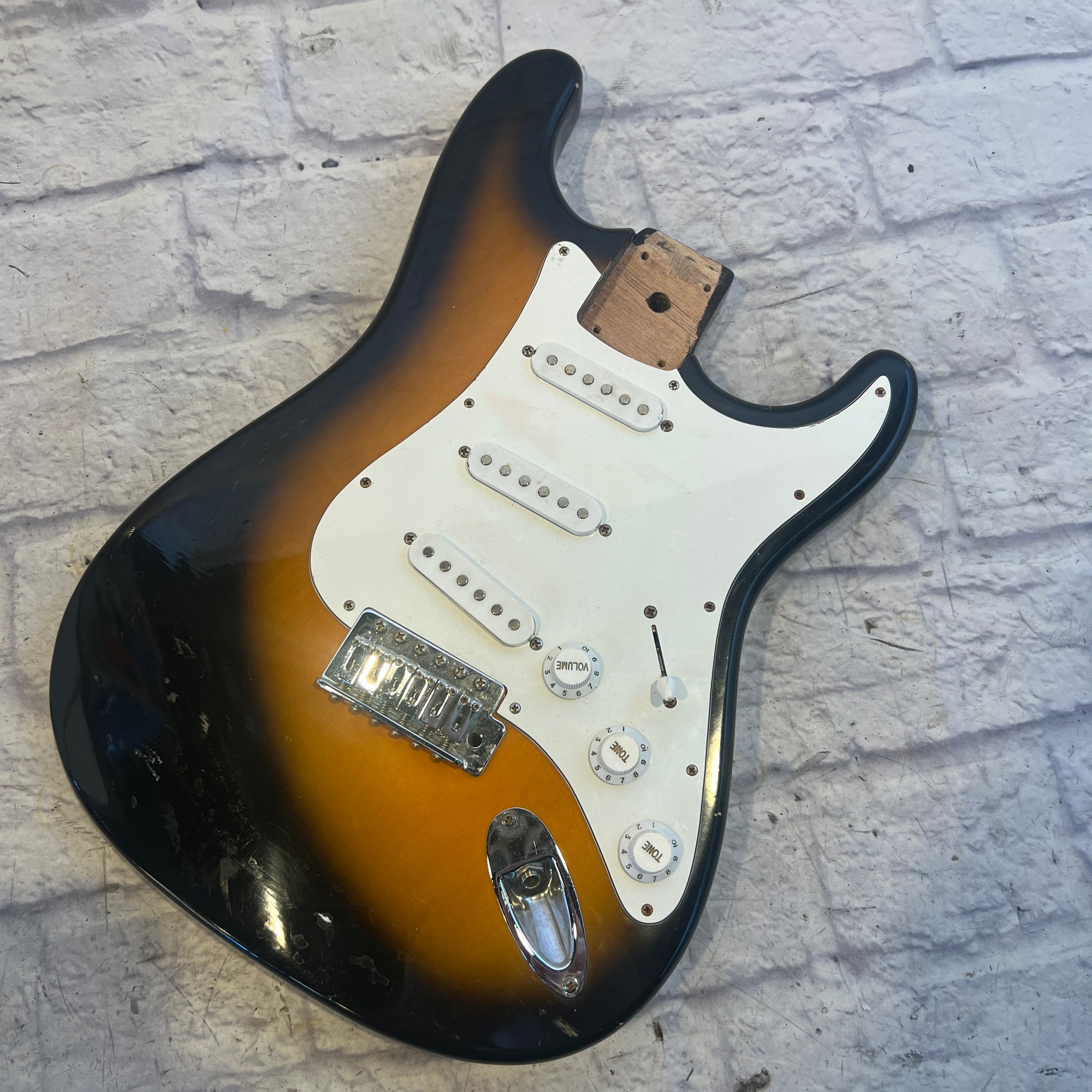 Unknown Plywood Loaded Strat Body Sunburst