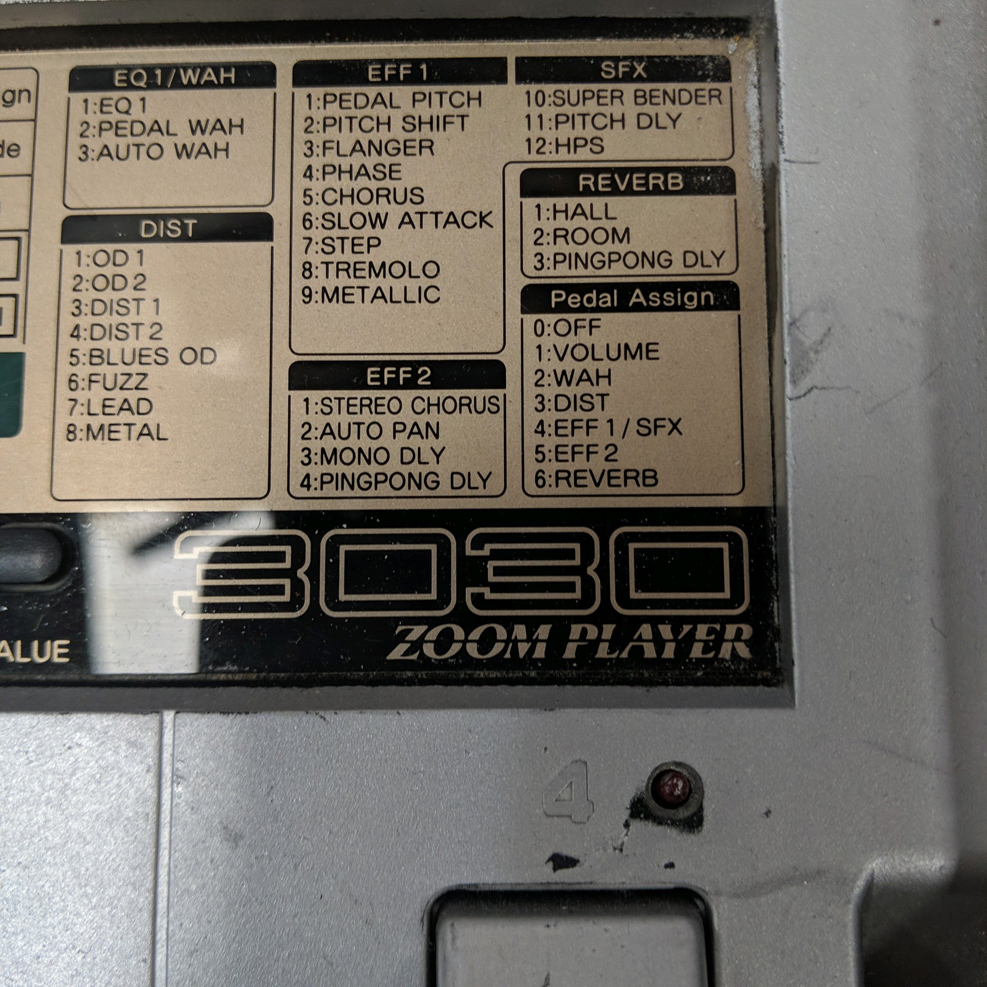 Zoom 3030 Multieffects Pedal Effects Pedal