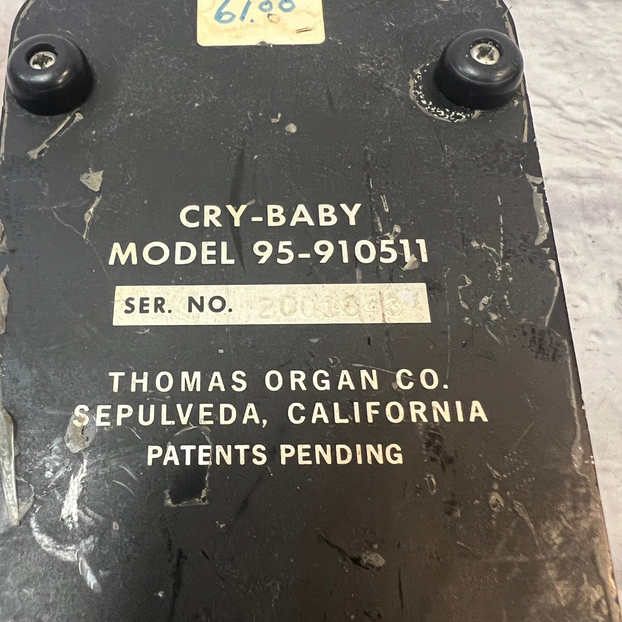 Vintage Thomas Organ CryBaby 95-910511 Wah Pedal AS-IS