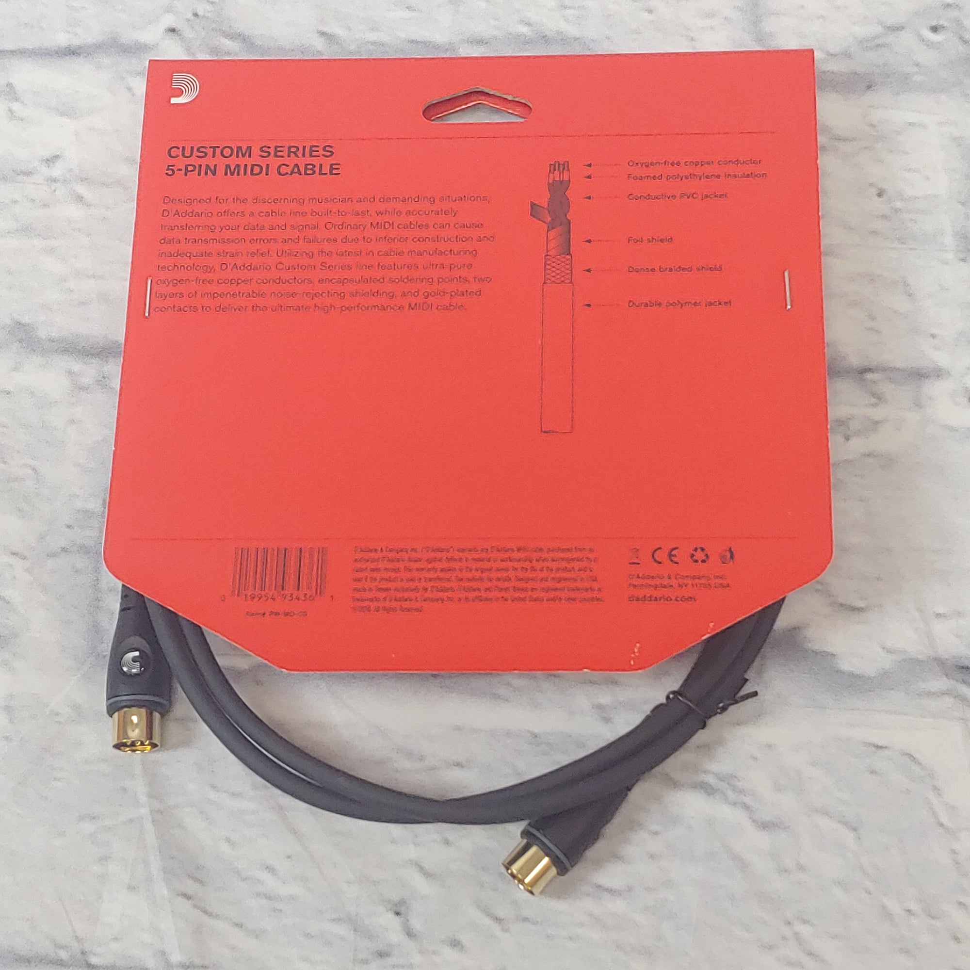 D'Addario/PlanetWaves MIDI Cable 5 ft.