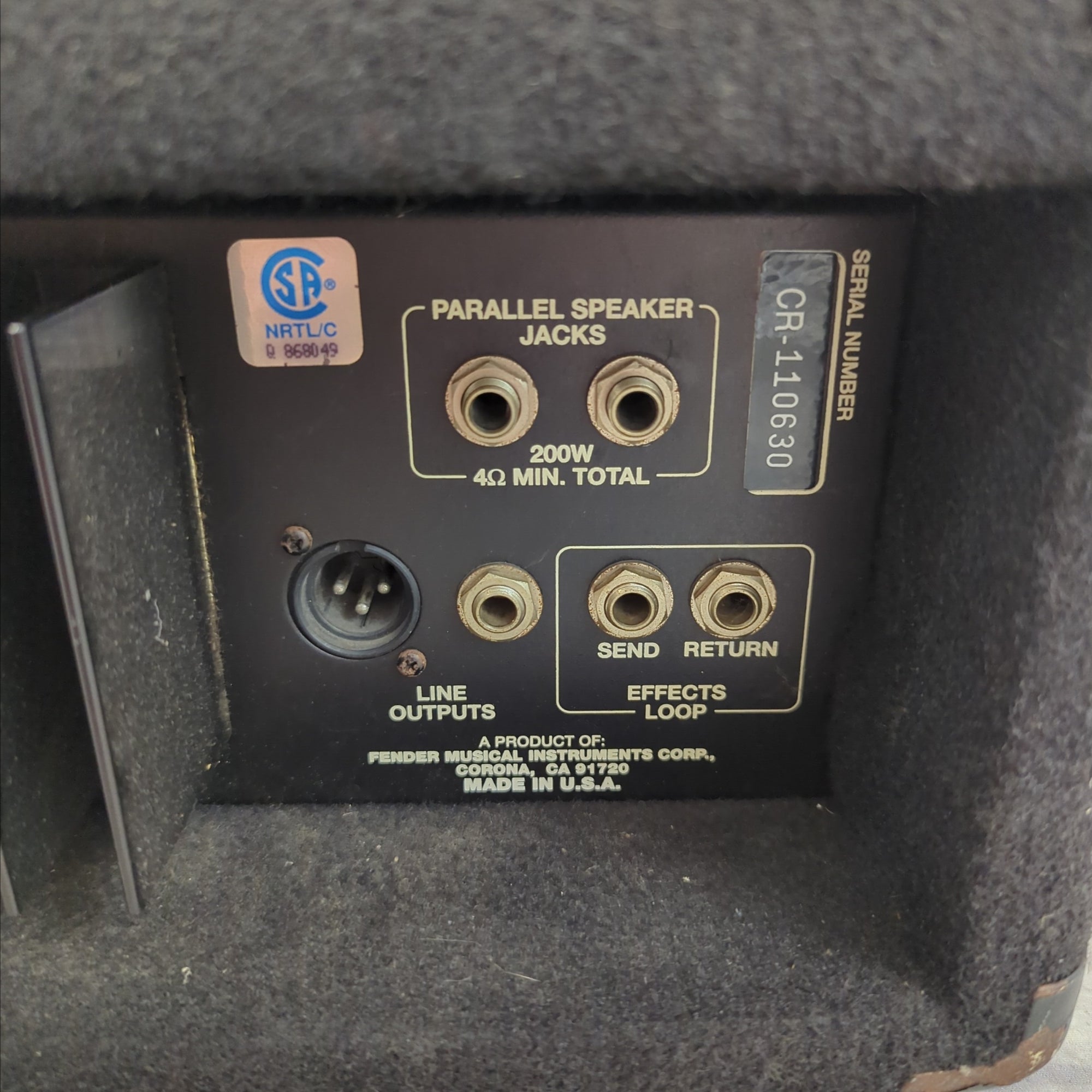 Fender BXR 200 Bass Head