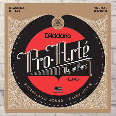 D'Addario EJ45 Normal Tension Nylon Pro-Arte Classical Guitar Strings 02-43