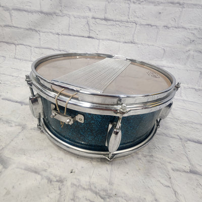 Unknown Vintage Japan 14 Blue Sparkle Snare AS IS