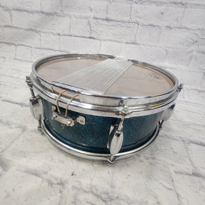 Unknown Vintage Japan 14 Blue Sparkle Snare AS IS
