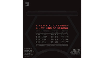 D'Addario NYXL10/52 Light Top Heavy Bottom Nickel Wound Electric Guitar Strings 10-52