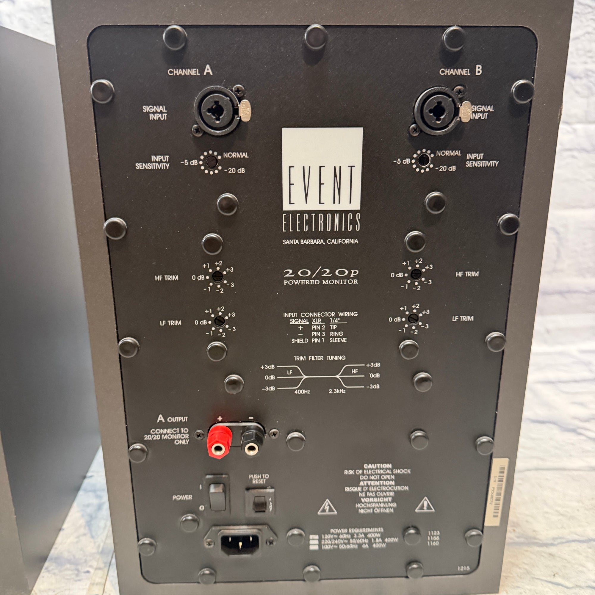 Event 20/20P & 20/20 Studio Monitor Pair