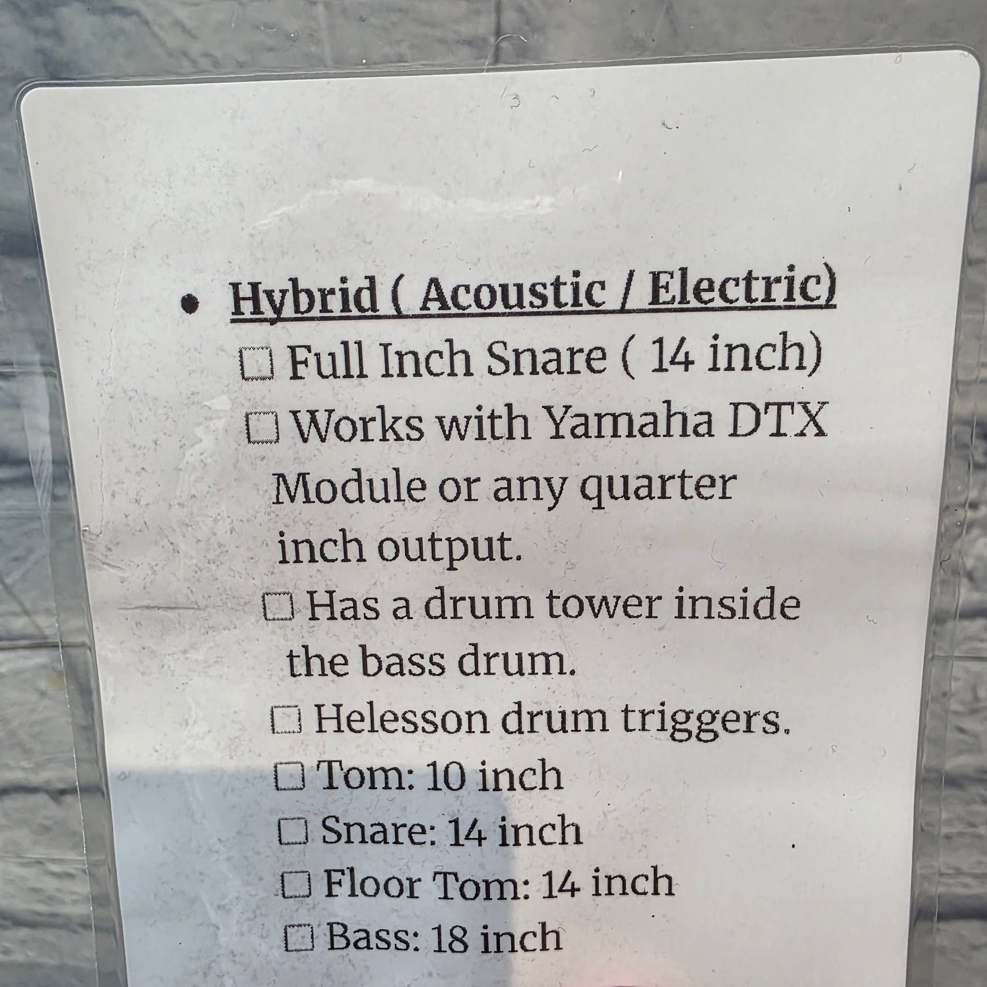 Unknown Black Hybrid Acoustic / Trigger Set Small Electronic Drum Set