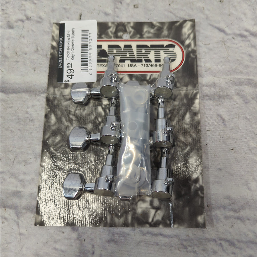 Gotoh 6-in-line Mini Keys Chrome Tuners