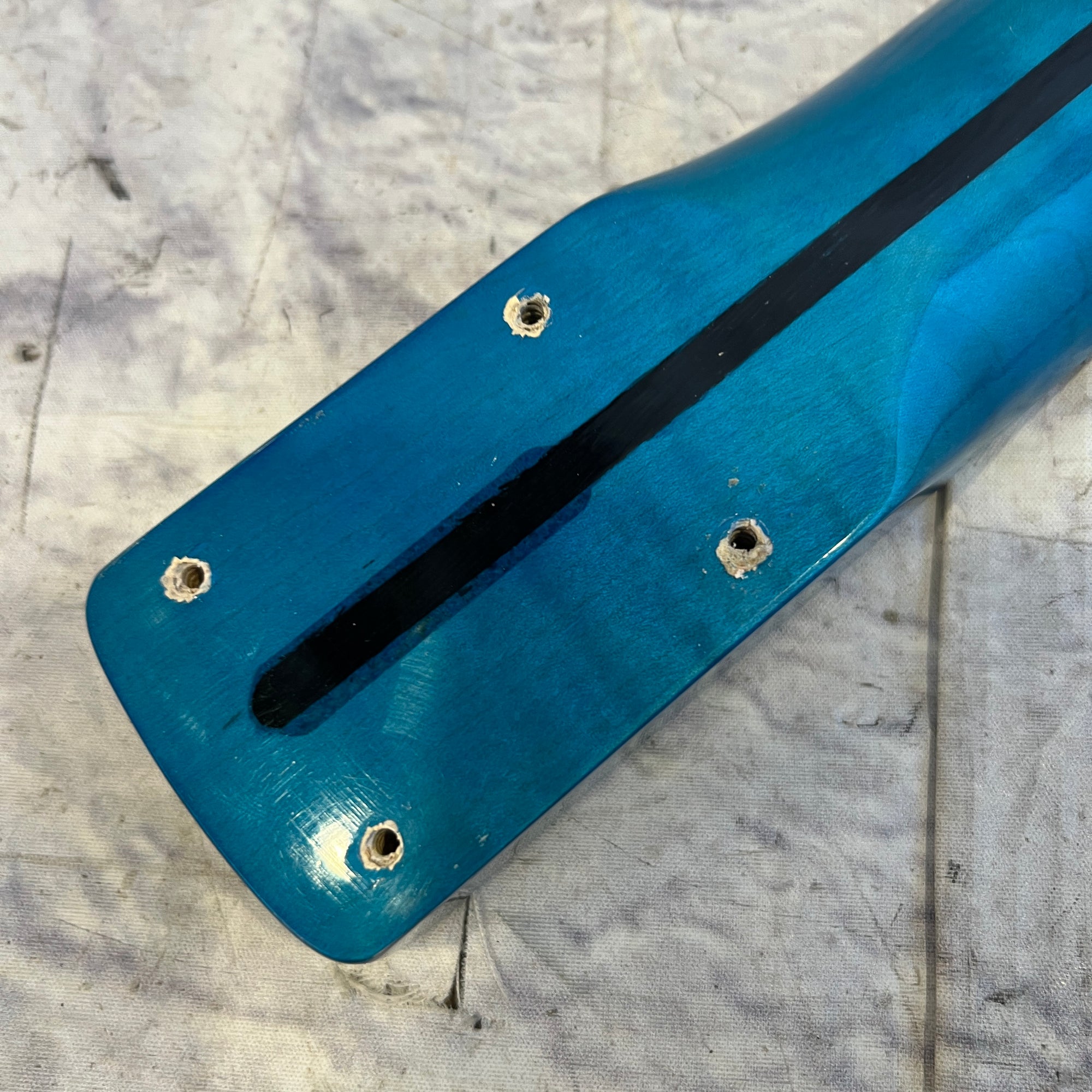 Unknown 21 Fret Blue Maple Guitar Neck 9.5 Radius Electric Guitar Neck