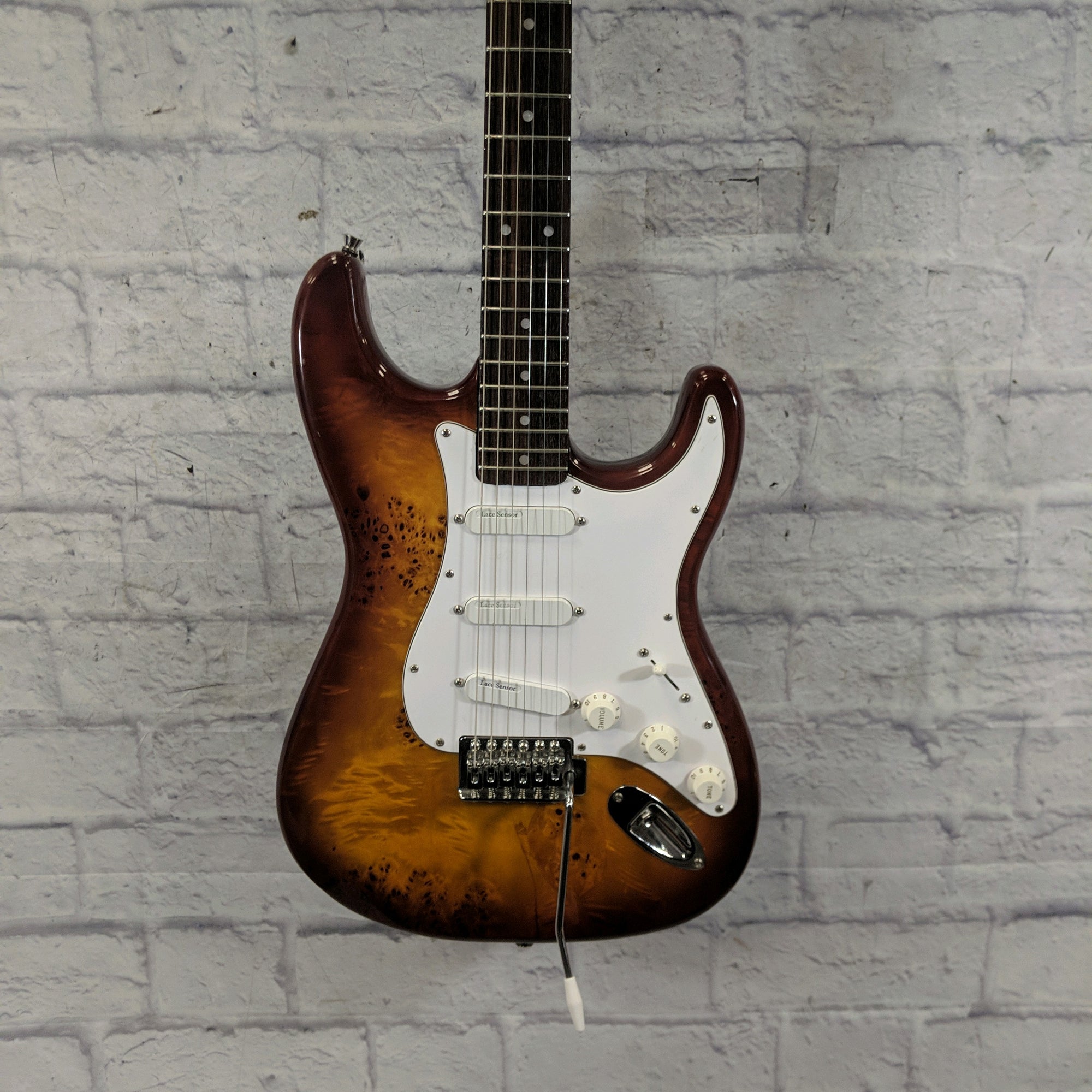Unknown Partscaster Strat with Lace Sensor Emerald, Silver Purple Pickups