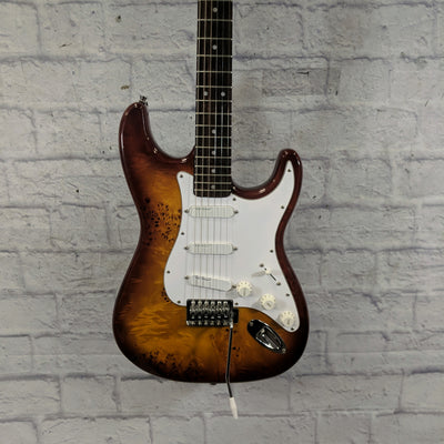 Unknown Partscaster Strat with Lace Sensor Emerald, Silver Purple Pickups