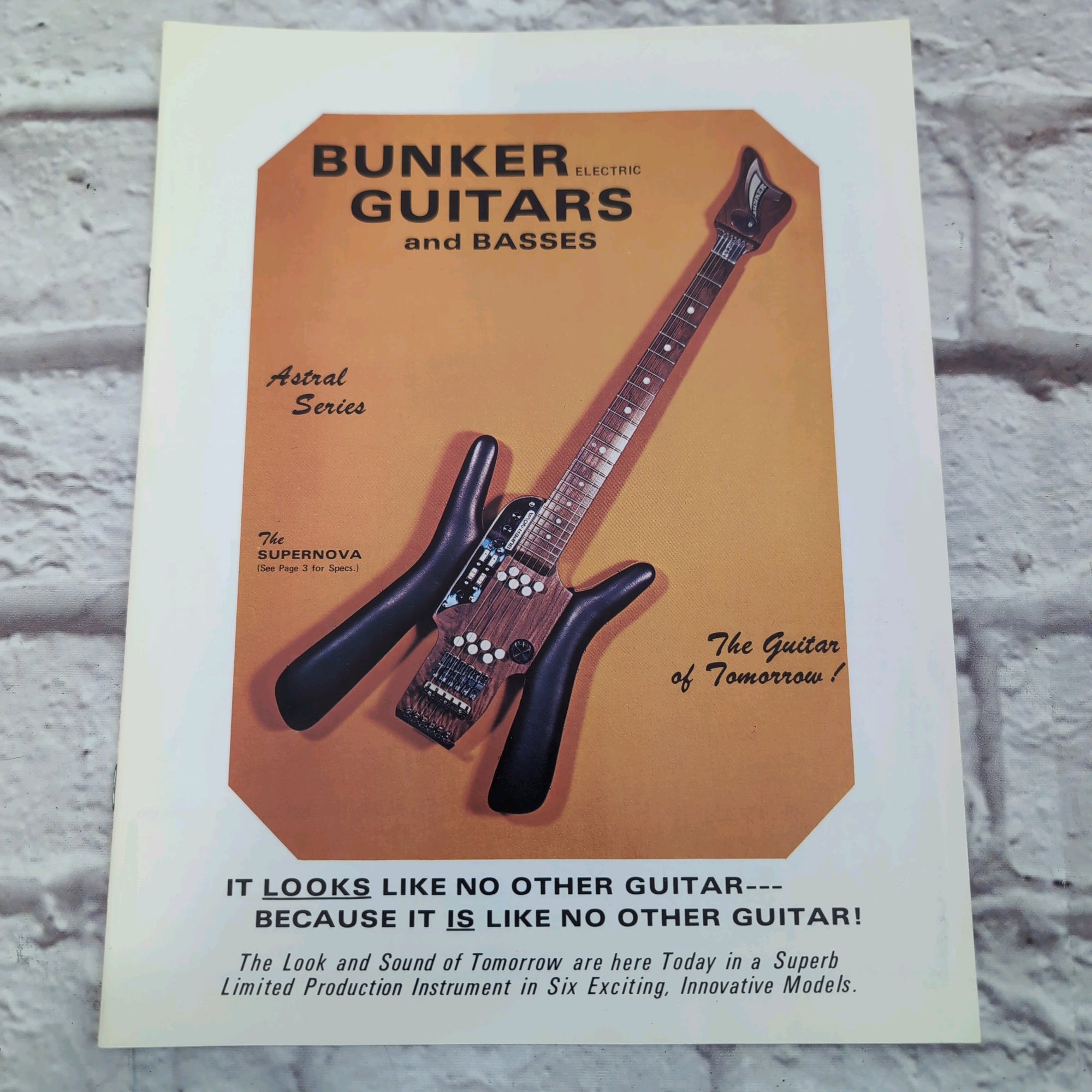 Bunker Electric Guitars and Basses 1978 Vintage Product Catalog