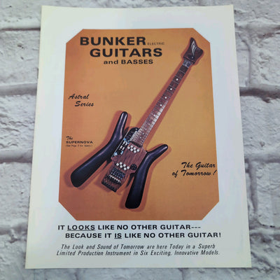 Bunker Electric Guitars and Basses 1978 Vintage Product Catalog